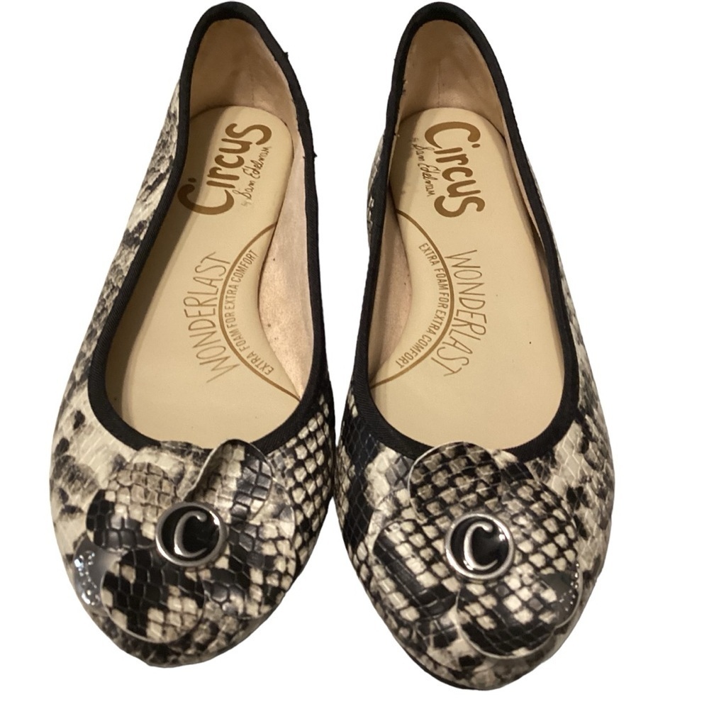 Circus by Sam Edelman Colleen Snake Print‎ Skimmer Ballet Flats Size